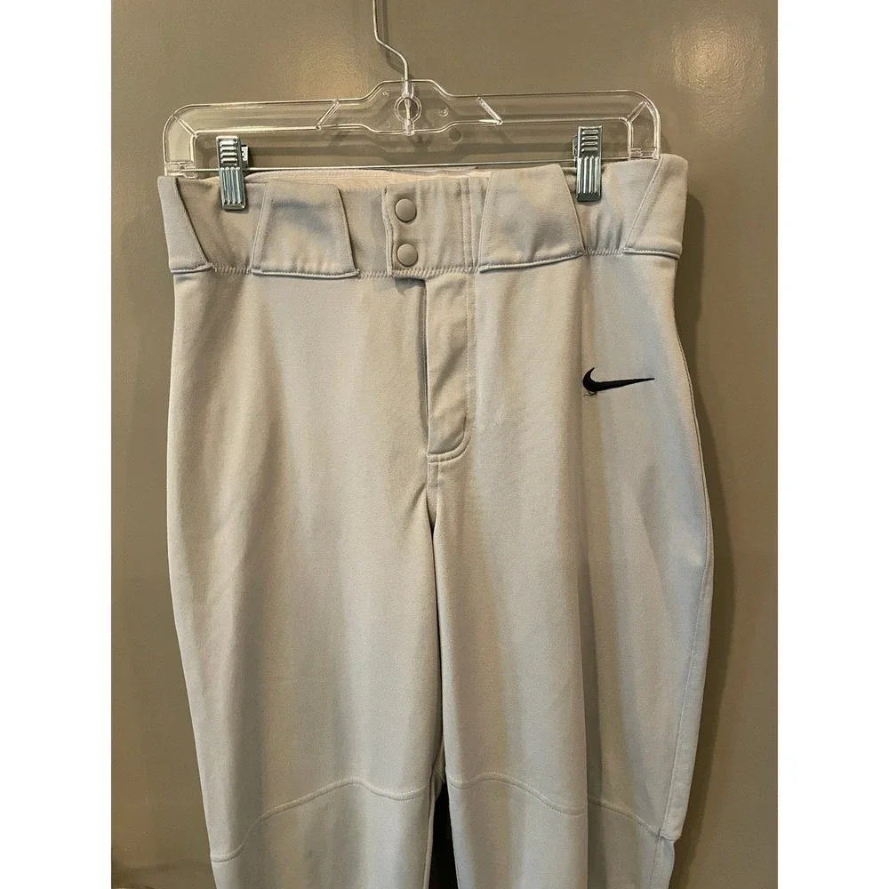 Nike Team Engineered Mens Baseball Pants Gray Size Small Reinforced Knee